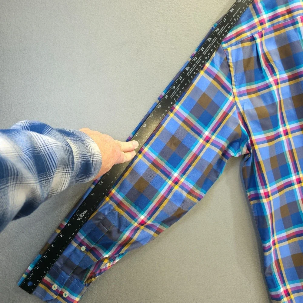 Southern Tide Men s Classic Fit Plaid Long Sleeve Button‎ Up Shirt Size 2XL